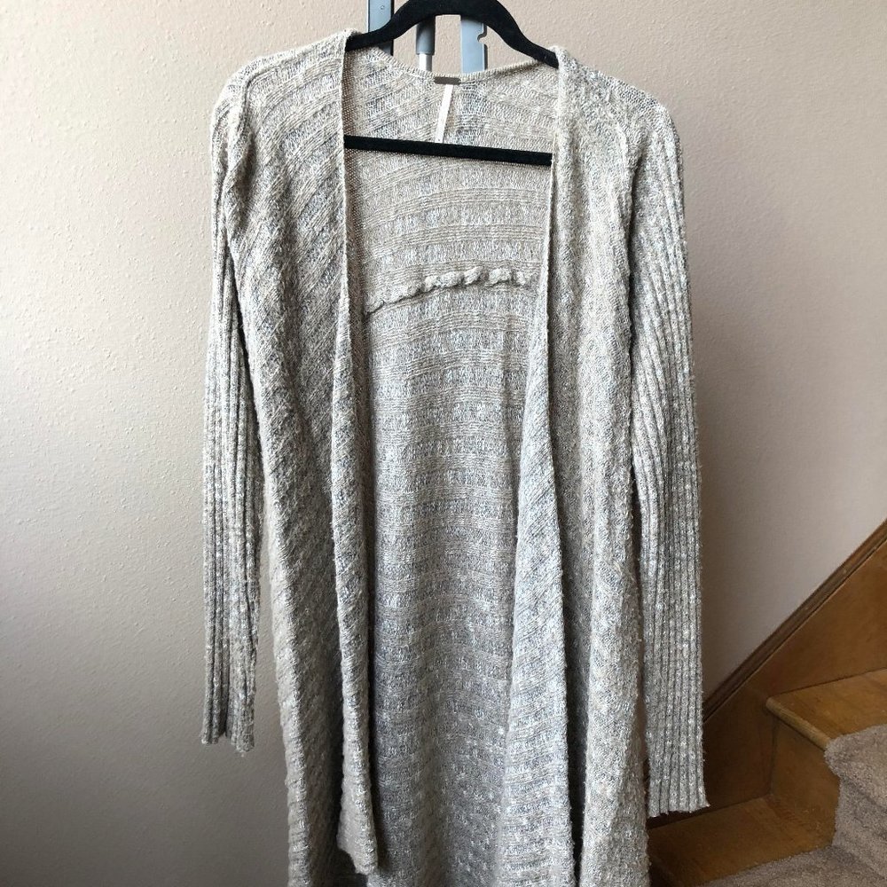 Long, open front Free People sweater